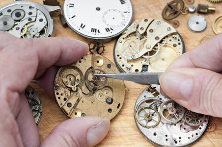维修钟表的专用工具背景图片