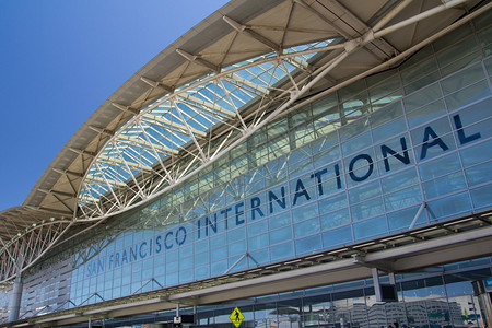 旧金山国际机场外景背景图片
