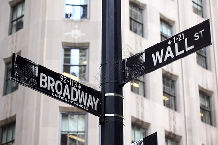 百老汇和华尔街标志图片