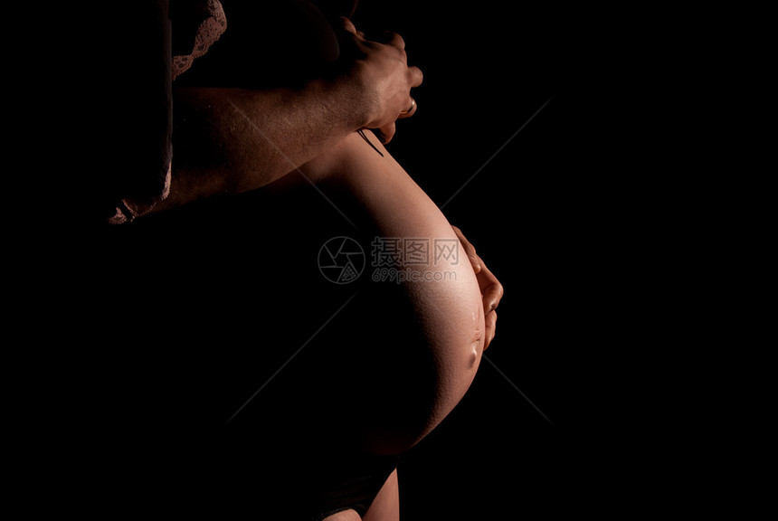 孕妇腹部特写图片