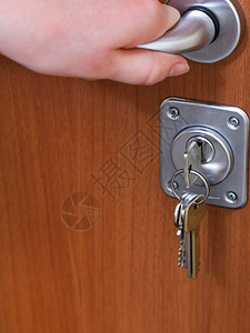 打开公寓门和钥匙图片