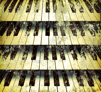 Grunge背景钢琴图片
