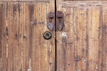 旧木门锁和把手图片
