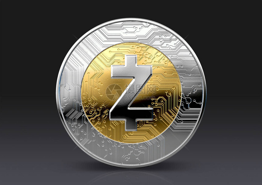 以金银硬币形式在黑暗工作室背景3D制成的实际ZZ图片