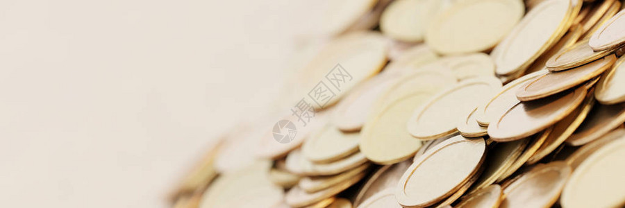 3D无限金硬币货背景图片