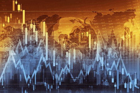 贝萨亚商业交易概念插图全球经济和股票市场设计图片
