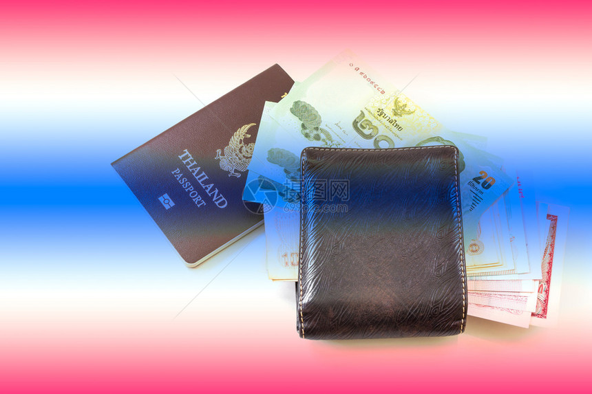泰国护照和泰国货币图片