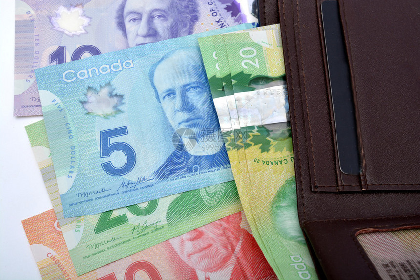 加拿大纸币附保护图片
