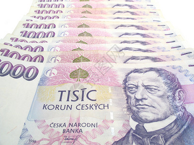 详细czech钞票与1000图片