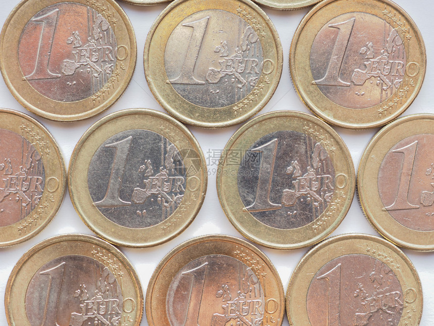 欧元硬币欧盟的货币图片
