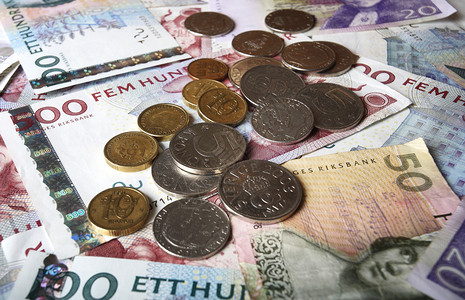 瑞典货币背景图片