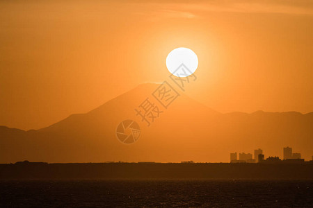 富士山顶的落日之景FujiMt图片