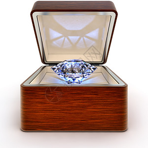 首饰盒钻石的3D渲染设计图片