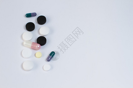 不同片剂丸胶囊堆混合治疗药物医生流感抗图片