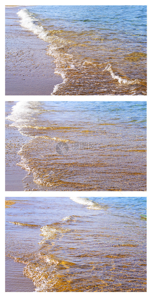 一套温暖的大海和阳光海滩假期图片