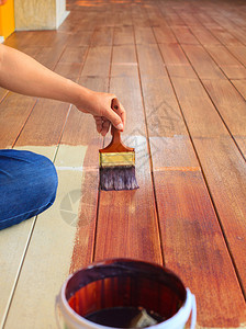 用于房屋装饰房屋翻新和住房建造主题的木地板上的手工绘画图片