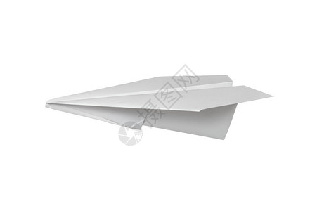 折纸飞机在白色背景上被隔离背景图片