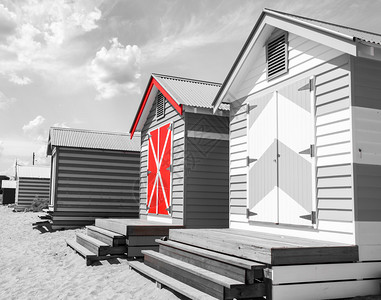 在澳大利亚布赖顿海滩的浴室房屋中图片