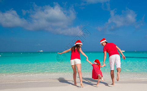 圣诞礼帽家庭快乐在图片