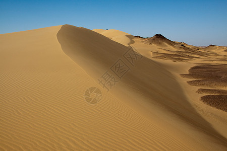 绿洲Charga和Dachla之间的沙漠和沙丘图片