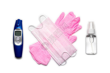 防护面罩消毒剂凝胶实验室手套电子温度计图片