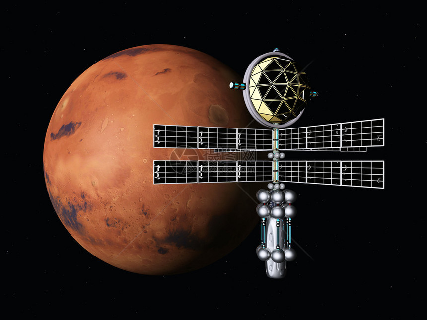 与火星和空间探测器一起生成3D图片