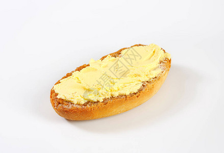 肉桂味面包干配黄油背景图片