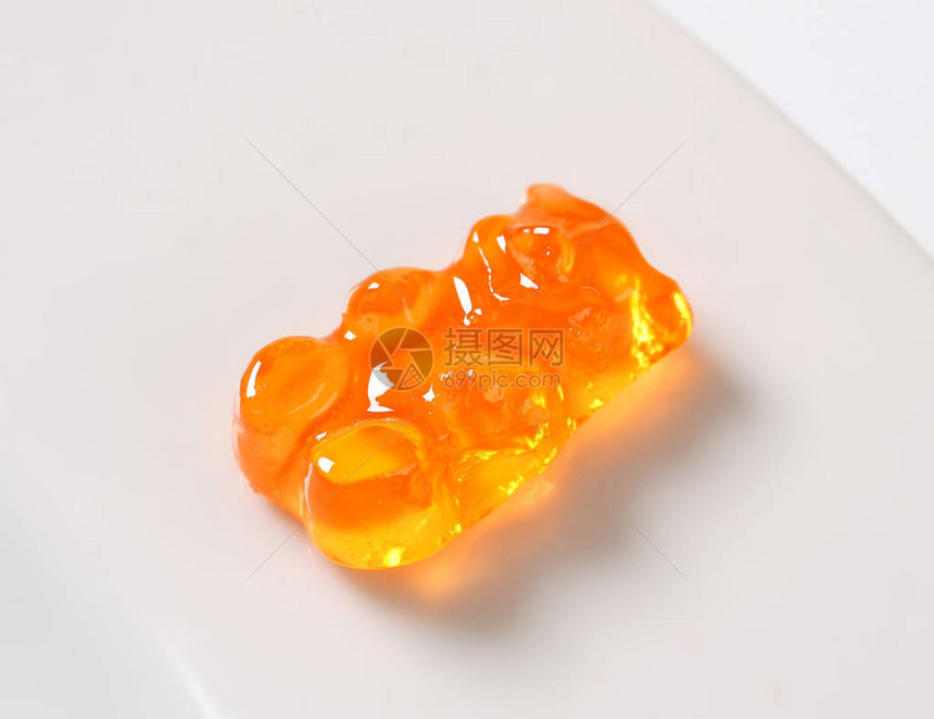 单颗橙色小熊软糖图片