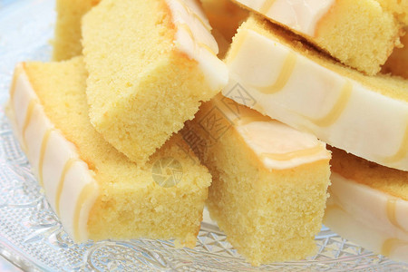 冰柠檬海绵蛋糕图片