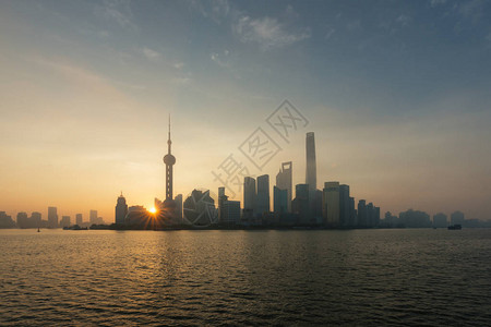 上海天线城市景象背景图片