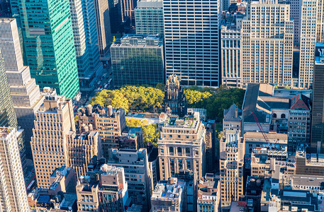 中城曼哈顿的空中景图片