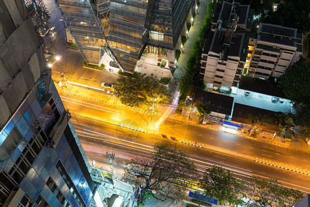 从顶部看城市夜景图片