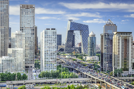 北京金融区天际线图片