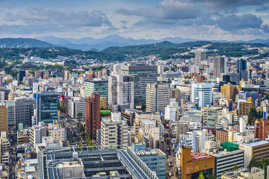 日本仙台市街景图片