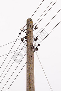 带电线的电柱电力配电背景图片