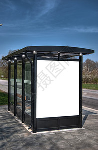 高动态范围的公共汽车站图像图片