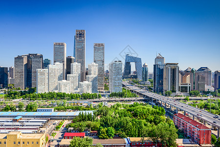 北京现代金融区天际线图片