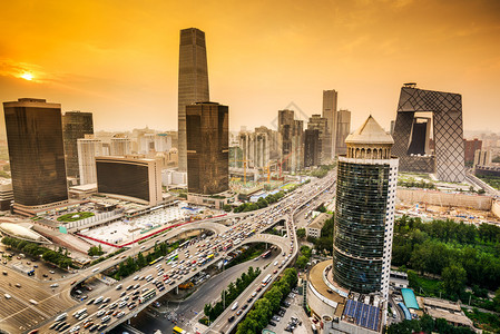 北京金融区城市天际线图片