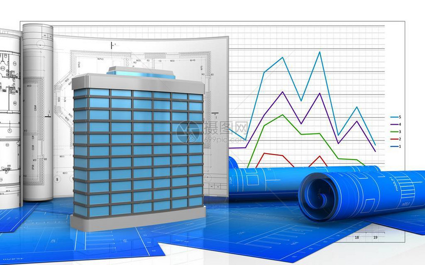 3d说明通用建筑图纸超过商业图表背图片