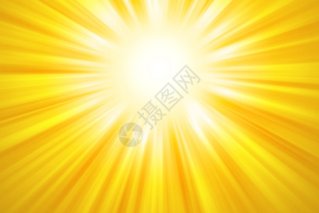 金色太阳光照背景亮黄色的光束来自图像的上部中插画