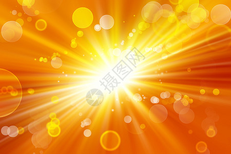明亮的爆炸黄色和橙色背景上的圆圈图片