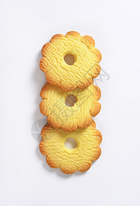 3个意大利黄油饼干Canestrell背景图片