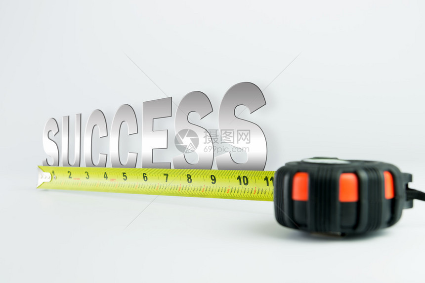 使用标尺衡量成功概念图片