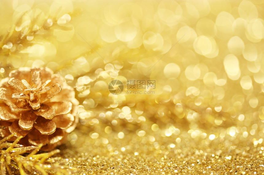 黄金圣诞背景图片