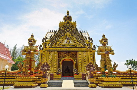 泰国寺庙的礼拜堂是泰国PrachuapKhiriKhan省HuaH图片