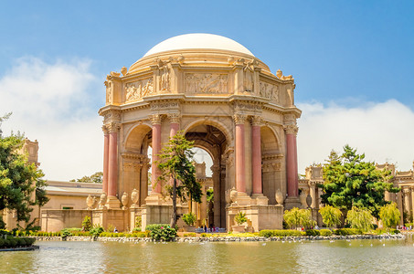 美国加利福尼亚州旧金山艺术宫背景图片
