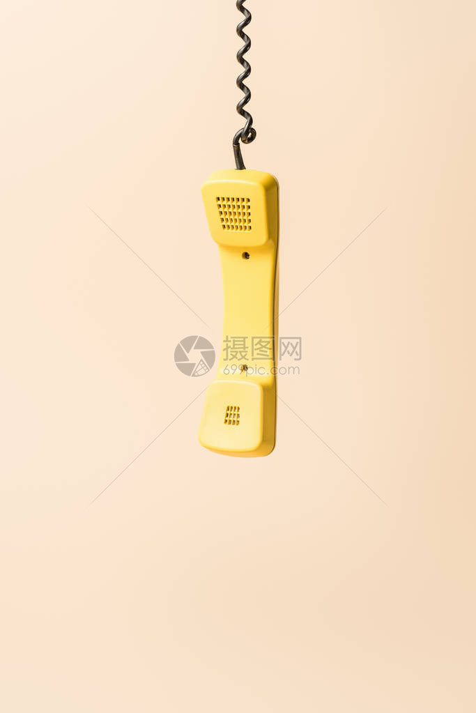 米色黄复古电话管图片