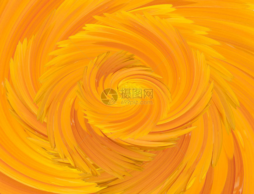 橙色和黄色抽象背景与画笔描边图片