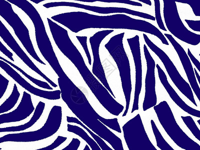 背景为蓝色和白色的动物图案斑马印花背景图片