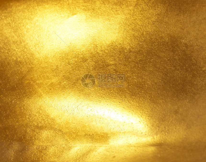 闪亮的黄叶金箔纹理背景钣金图片